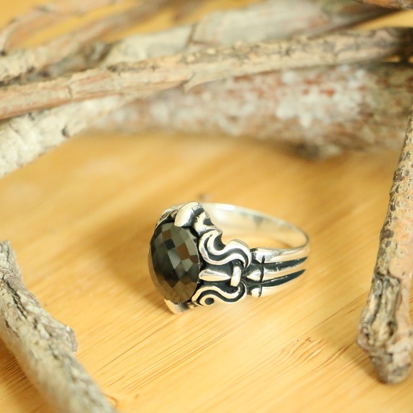 Sterling Silver Men's Rings CZ 9.5 - Picture 7 of 8